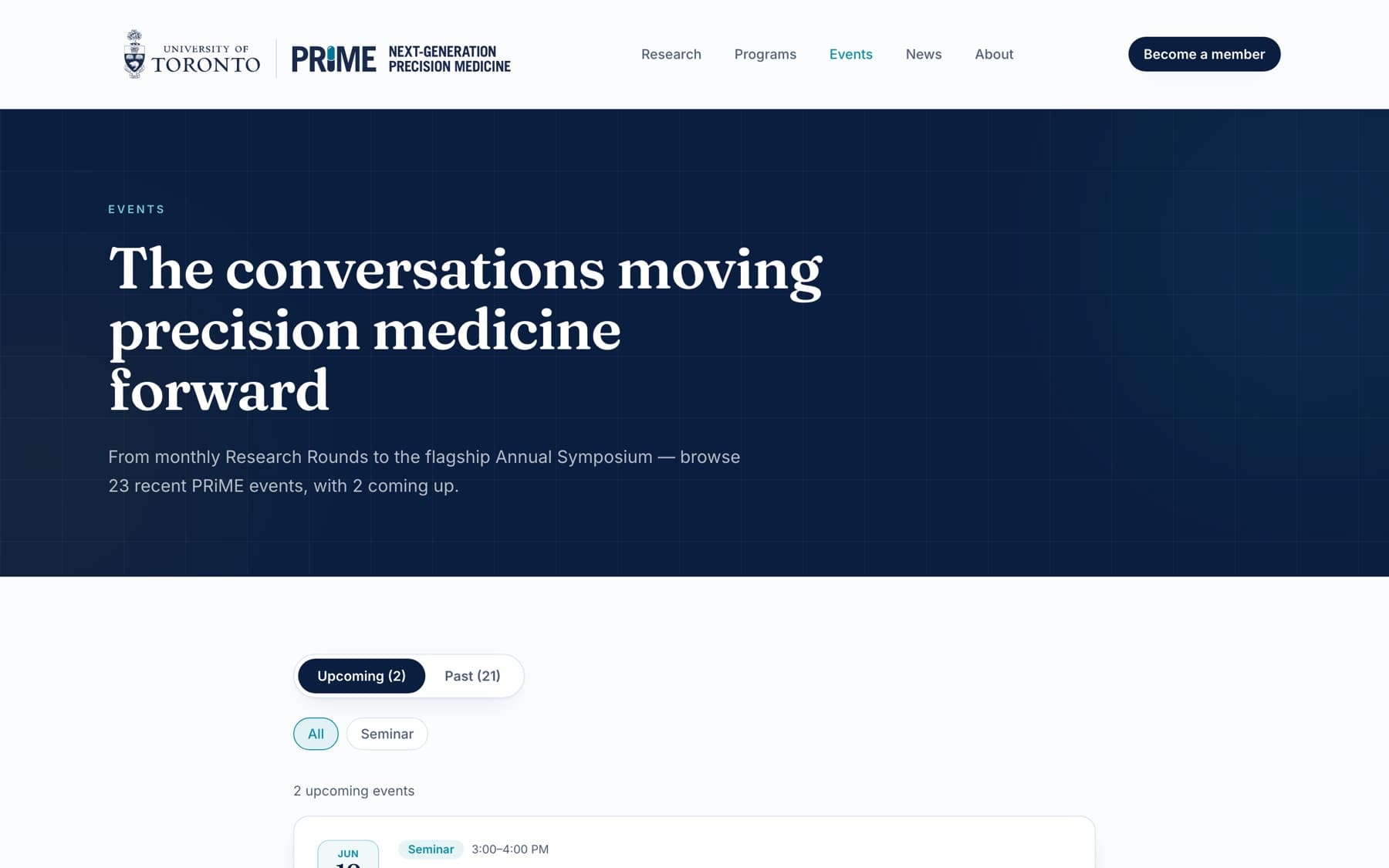 Events as a content model