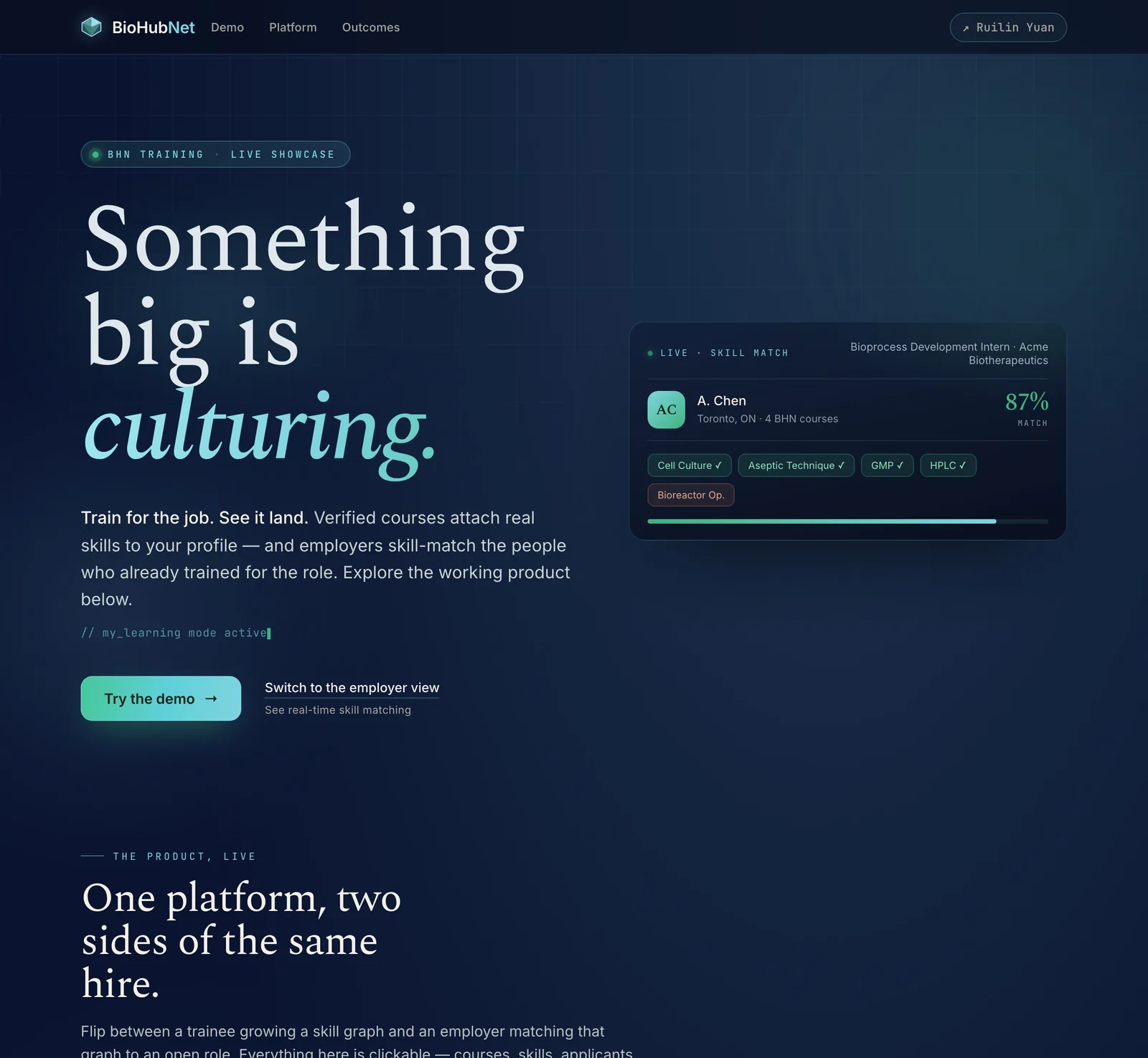 BHN — biotech training platform
